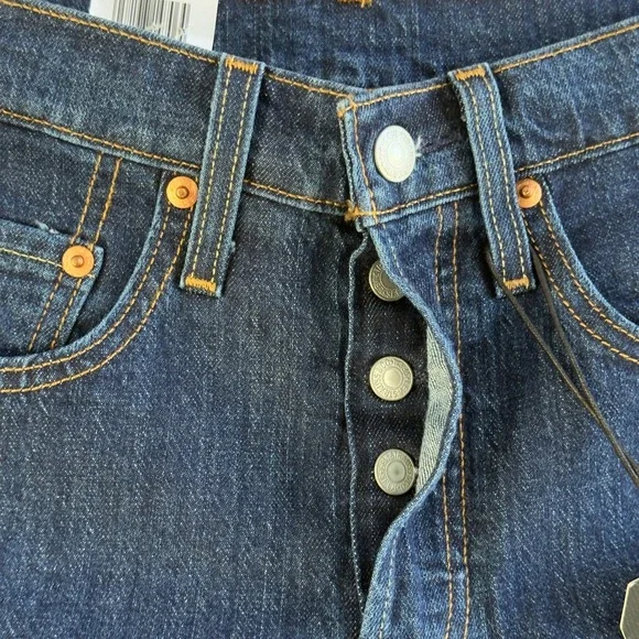 Levi's 501 Skinny Jeans Womens Size 24 Dark Wash Premium Denim New with Tags - Picture 3 of 9